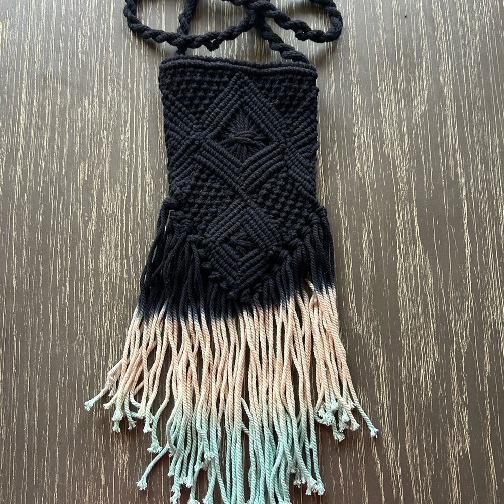 Pura Vida Black and Ombre Hobo Bag